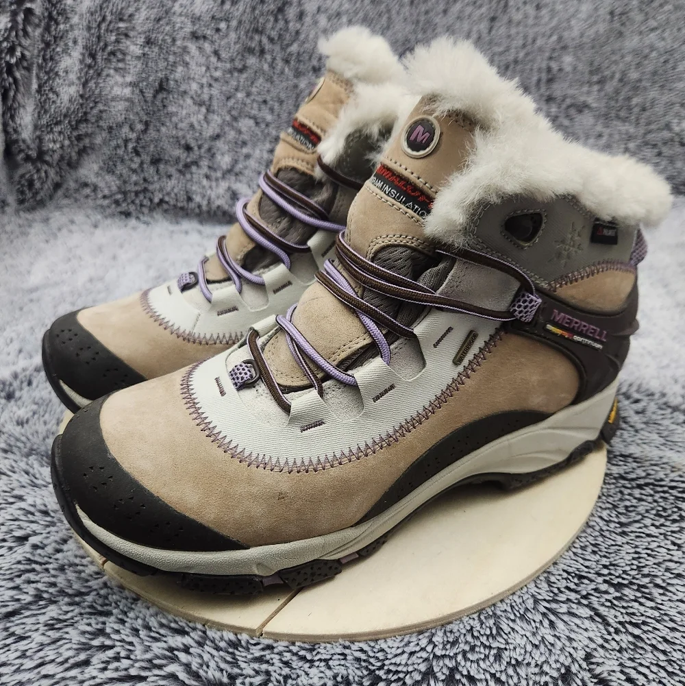 Merrell Polartec Continuum Thermo Arc 6 WP Brindle boots Women's Size 8.5 - Picture 4 of 9